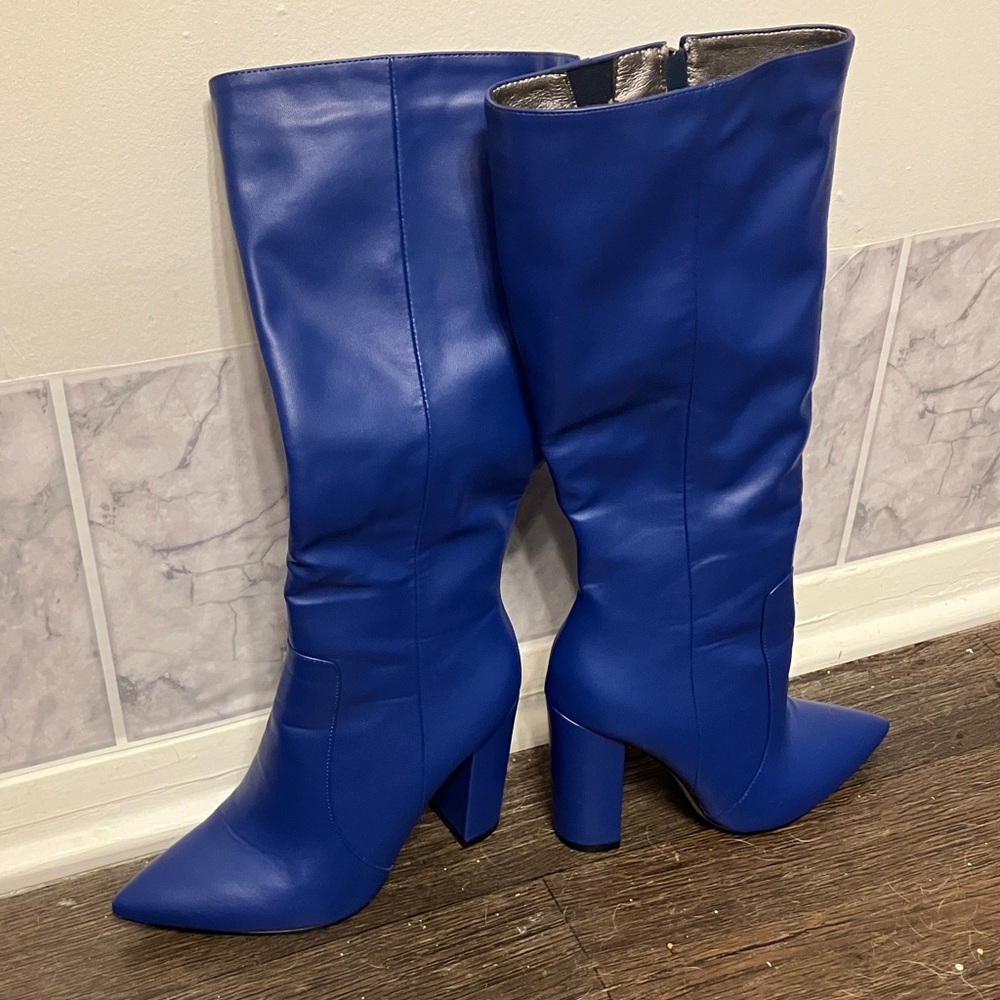 Blue Knee-High Women's Boots
